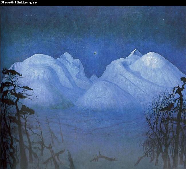 Harald Sohlberg Vinternatt i fjellene